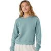 Bella + Canvas Women's Heather Blue Lagoon Sponge Fleece Classic Crewneck Sweatshirt