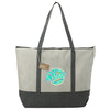 Leed's Grey Repose 10oz Recycled Cotton Zippered Tote