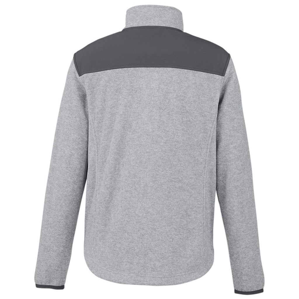 Dri Duck Women's Platinum/Charcoal Sierra Melange Heather Fleece