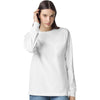 American Apparel Unisex White Super Heavyweight Long Sleeve Pocket Tee