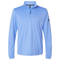 Adidas Men's Blue Fusion Lightweight Quarter-Zip Pullover