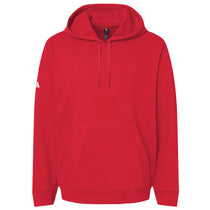 Adidas Men's Red Fleece Hooded Sweatshirt