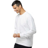 Adidas Men's White Fleece Crewneck Sweatshirt