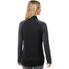 Adidas Women's Black Stripe Block Quarter-Zip Pullover