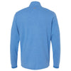 Adidas Men's Focus Blue Melange 3-Stripes Quarter-Zip Sweater