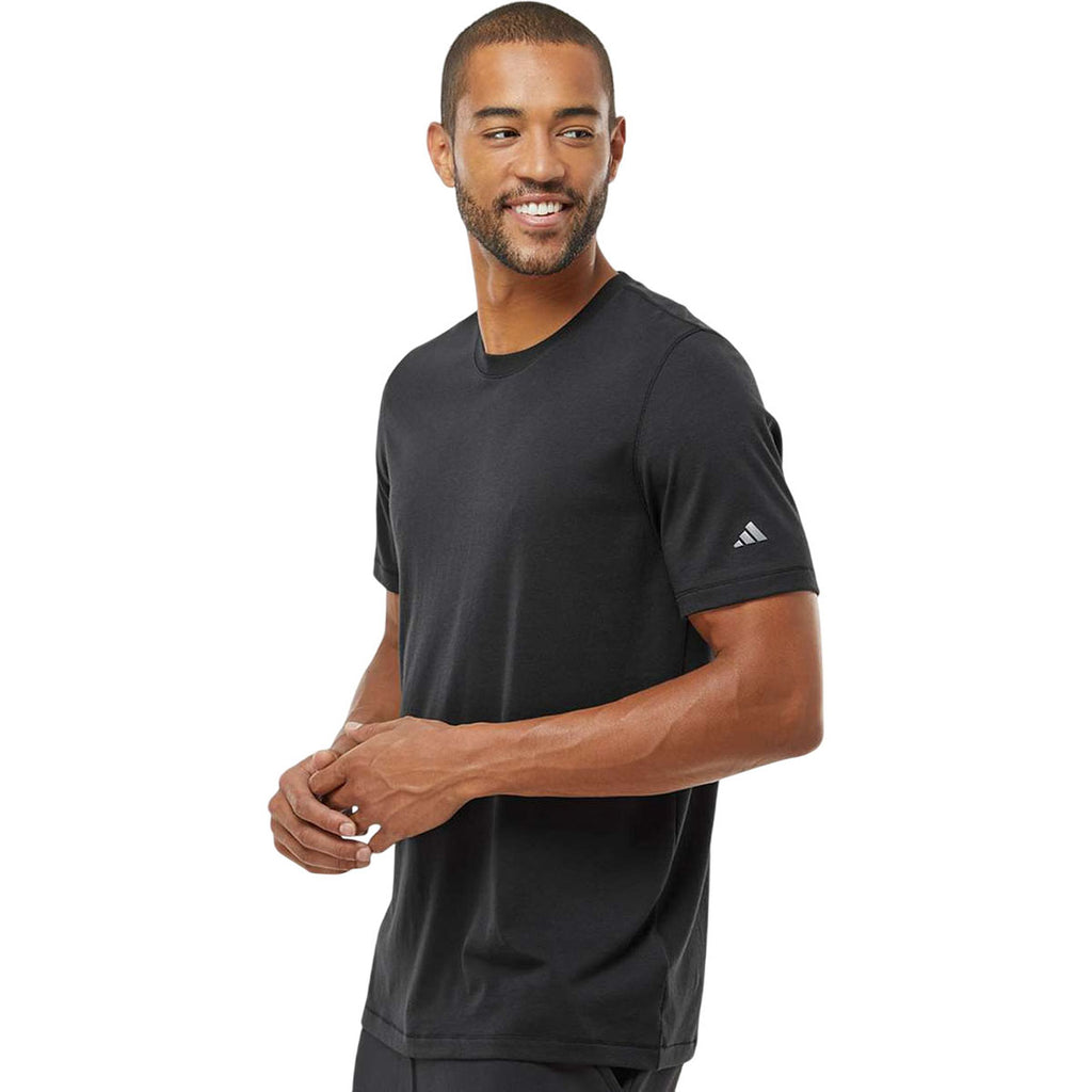 Adidas Men's Black Blended T-Shirt