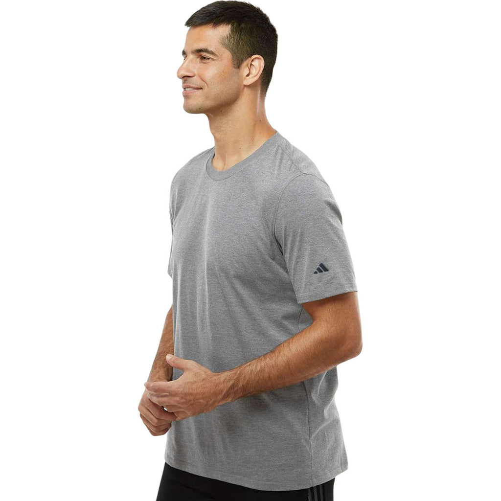 Adidas Men's Medium Grey Heather Blended T-Shirt