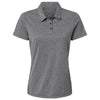 Adidas Women's Black Melange Heathered Polo