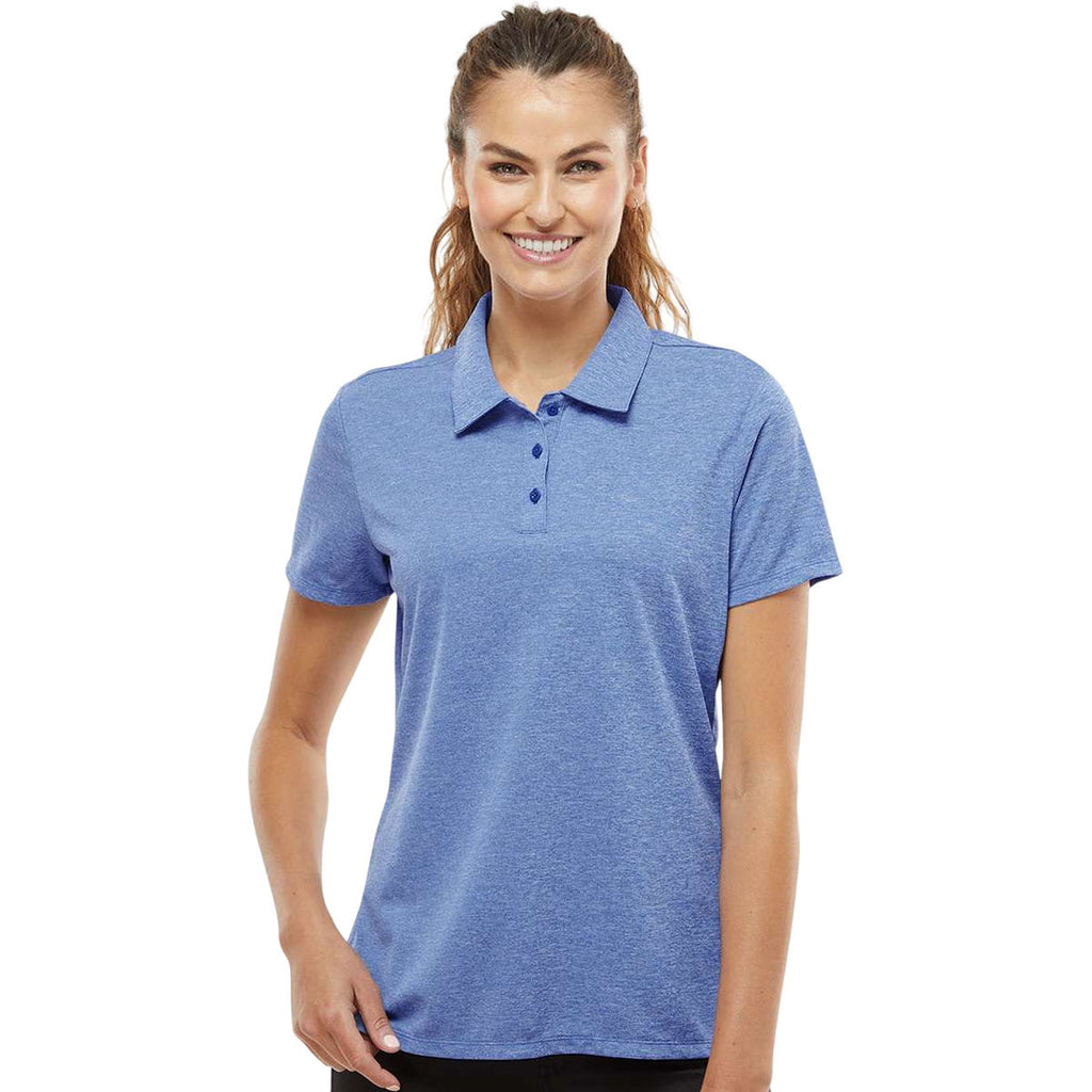 Adidas Women's Collegiate Royal Melange Heathered Polo