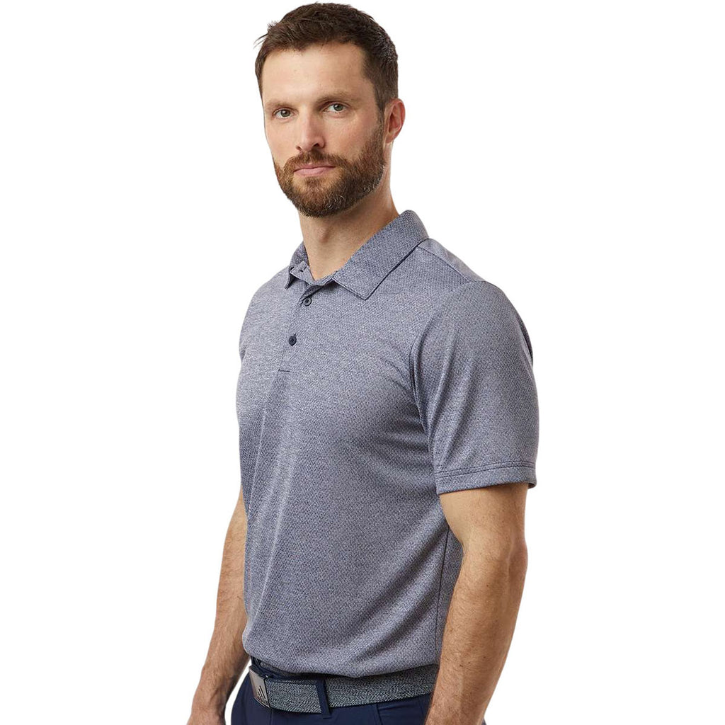 Adidas Men's Collegiate Navy Melange Space Dyed Polo