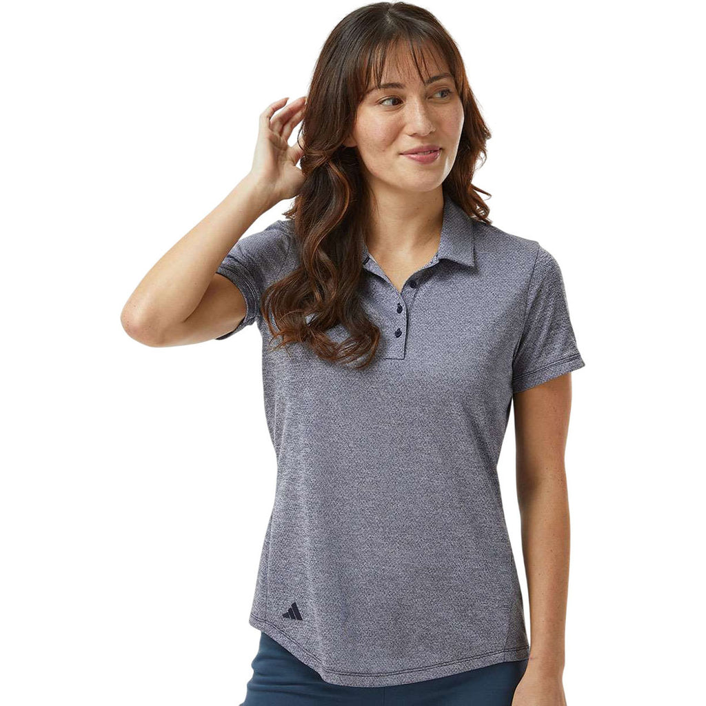 Adidas Women's Collegiate Navy Melange Space Dyed Polo