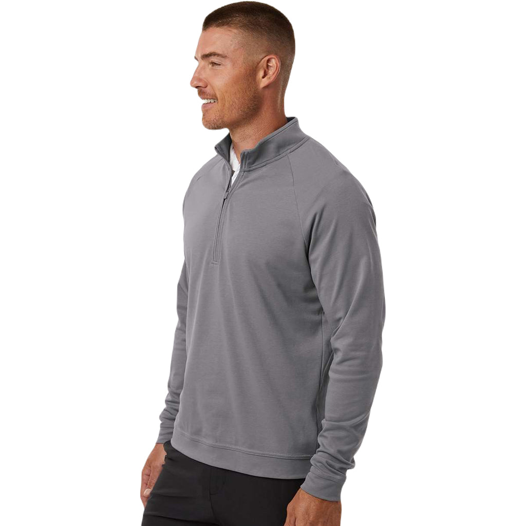 Adidas Men's Grey Three Club Quarter Zip Pullover