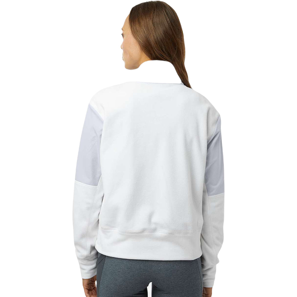 Adidas Women's Halo Blue Fleece Quarter Zip Pullover