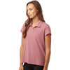 Adidas Women's Pink Strata Melange Blend Polo