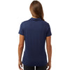 Adidas Women's Dark Blue Textured Stripe Polo