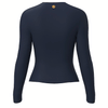 A. PUTNAM Women's Dress Blues Luxe Opaque Long Sleeve Top