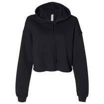 Bella + Canvas Women's Black Cropped Fleece Hoodie