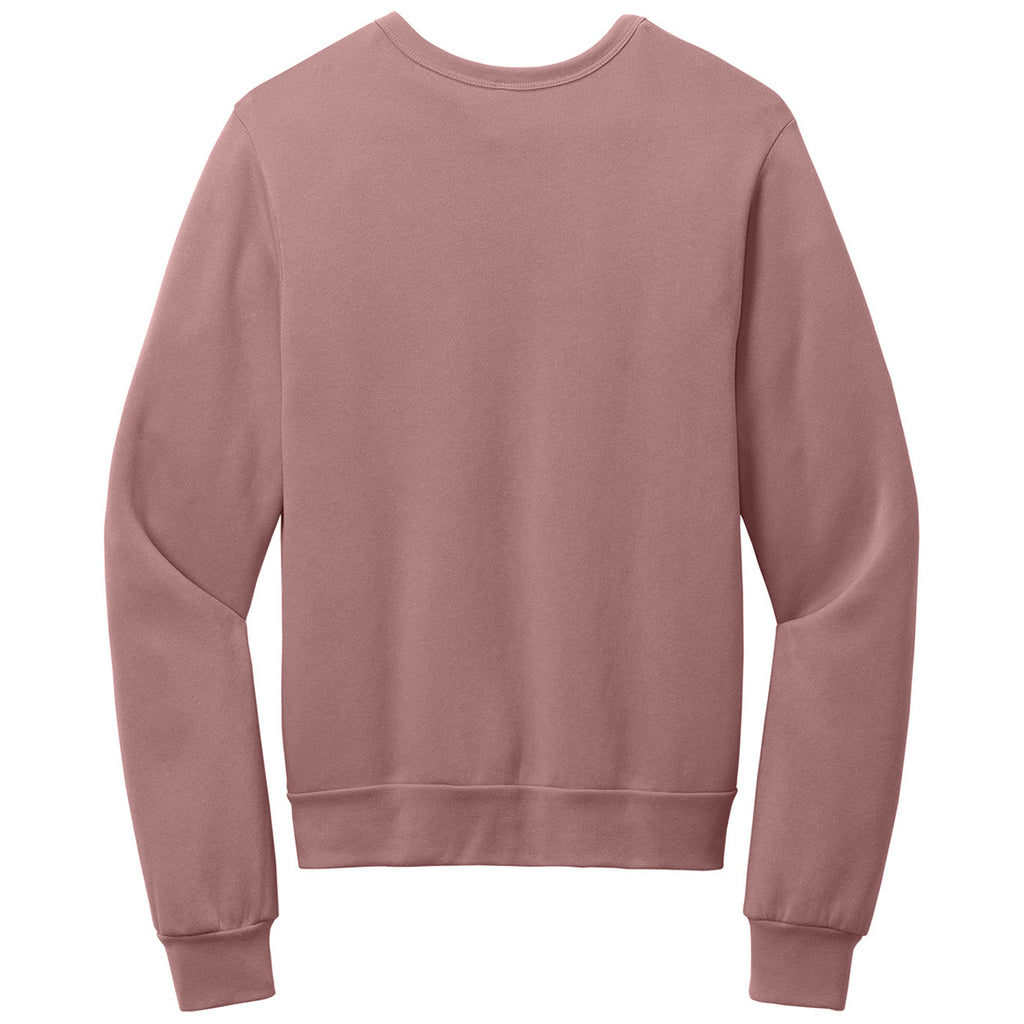 Bella + Canvas Unisex Mauve Sponge Fleece Classic Crewneck Sweatshirt