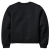 Marine Layer Women's Charcoal Corbet Quilted Puff Sleeve Crewneck