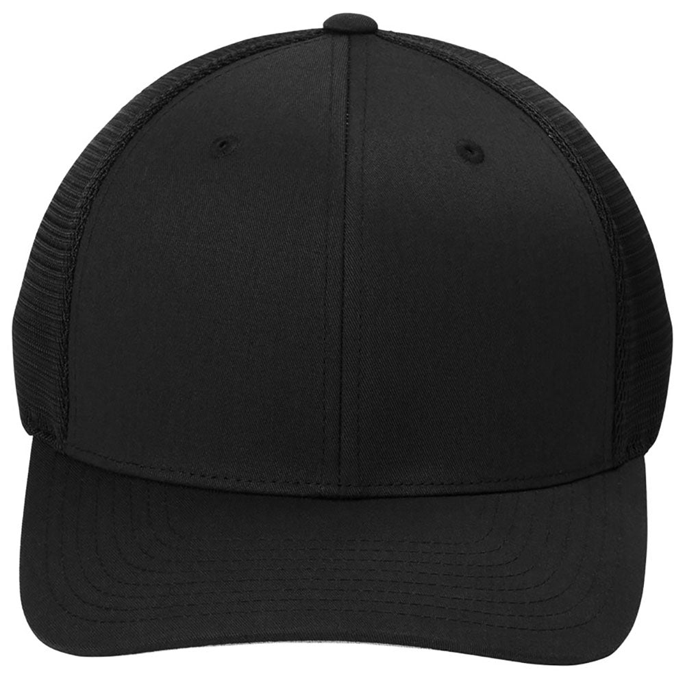 Port Authority Black/BlackFlexfit 110 Mesh Cap