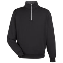 Fairway & Greene Men's Black/Dark Shadow Grey Heather Caves Quarter-Zip Tech Pullover