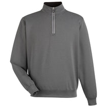 Fairway & Greene Men's Dark Shadow Grey Heather Caves Quarter-Zip Tech Pullover