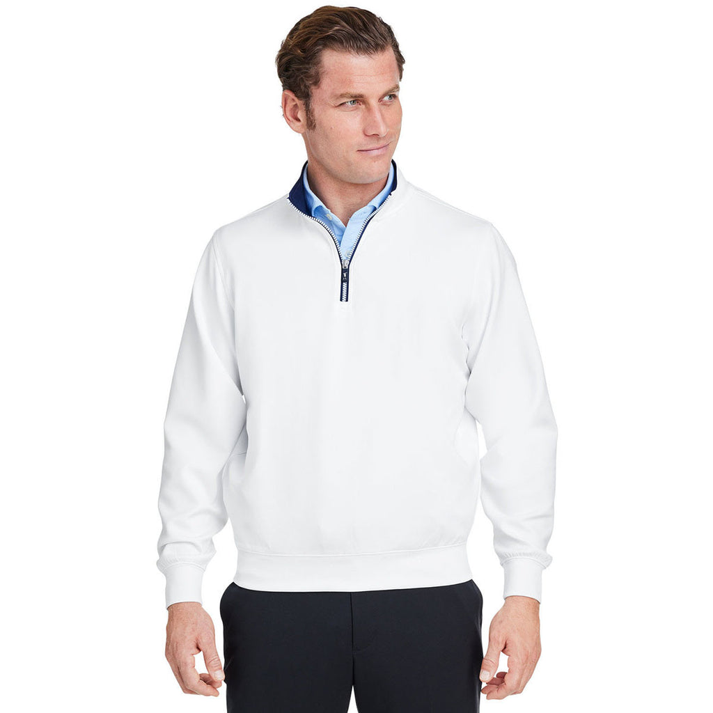 Fairway & Greene Men's White Caves Quarter-Zip Tech Pullover