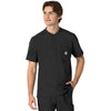 Carhartt Men's Black Three-Pocket Henley Top