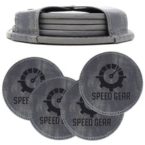 Beacon Greyson PU Leather Coasters: 6 Pc. Set In Holder