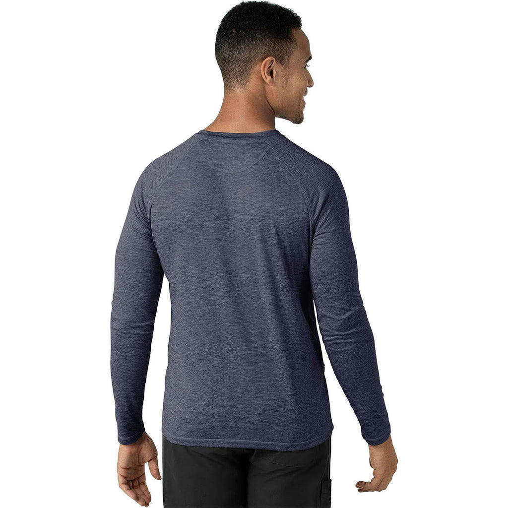 Carhartt Men's Navy Heather Performance Long Sleeve Tee