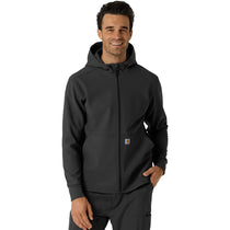 Carhartt Men's Black Three-Pocket Bonded Fleece Hoodie