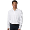 Core 365 Men's White Nova Performance Long Sleeve Pique Polo