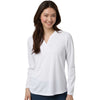Core 365 Women's White Nova Performance Long Sleeve Pique Polo
