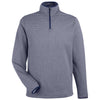 Core 365 Men's Classic Navy/White Venture Heathered Stripe Quarter-Zip