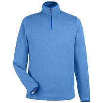 Core 365 Men's True Royal/White Venture Heathered Stripe Quarter-Zip