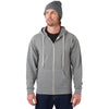 Landway Unisex Heather Grey Ottoman Textured Hoodie