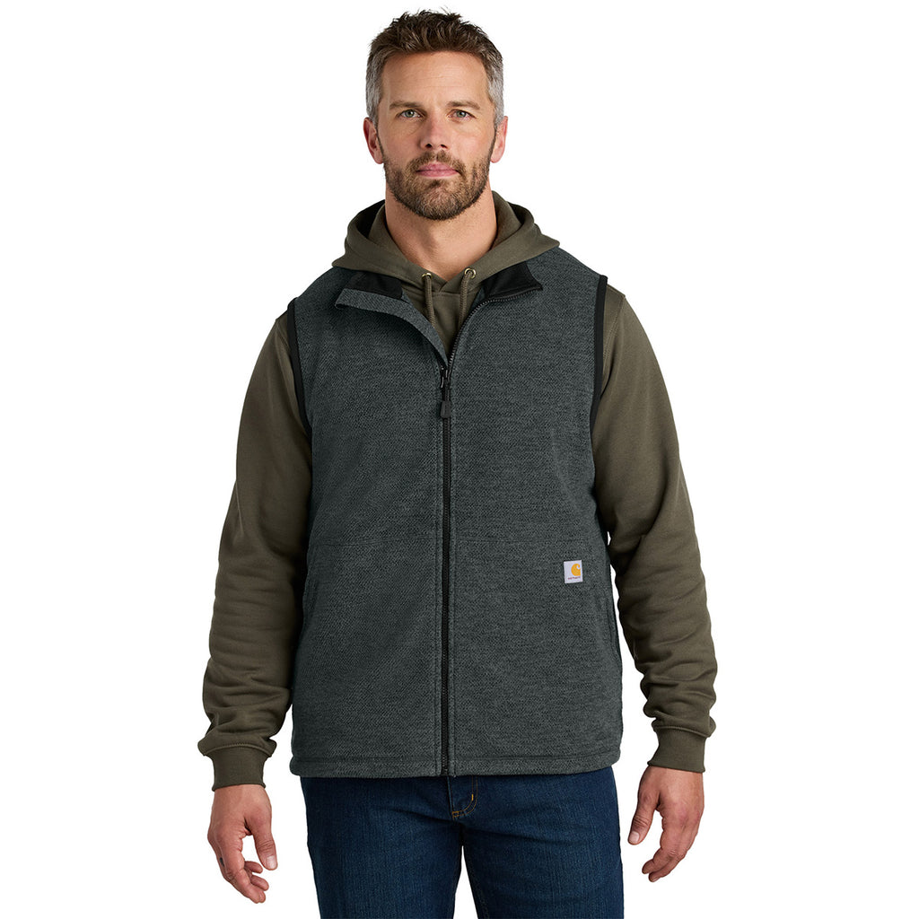 Carhartt Men's Carbon Heather Textured Fleece Vest