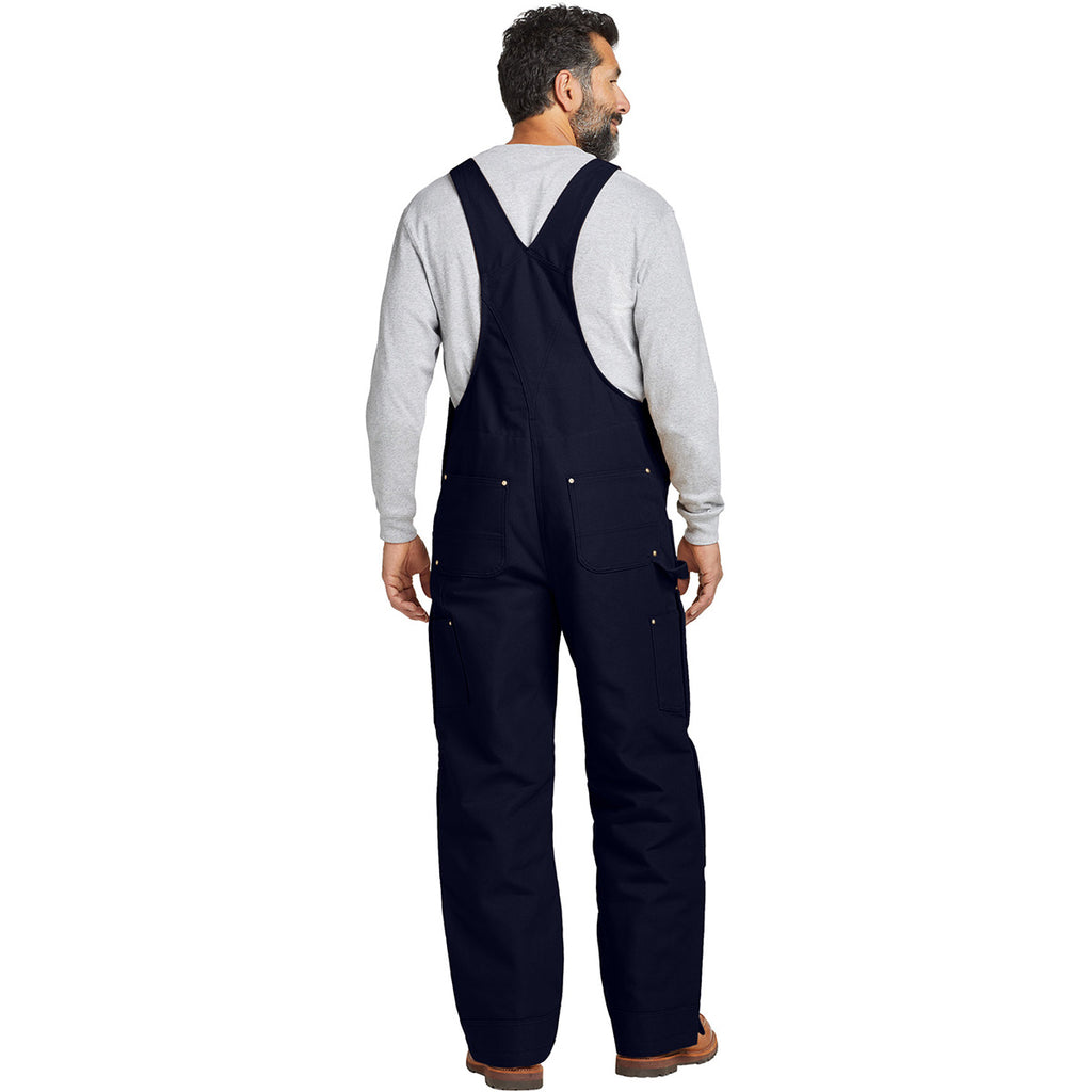 Carhartt Unisex Dark Navy Firm Duck Insulated Bib Overalls