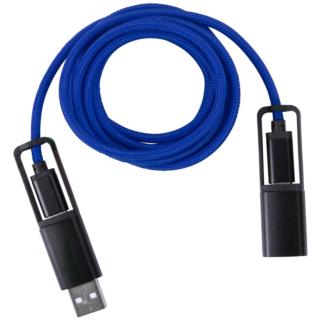 Koozie Group Blue All-Over Braided Long Cable Extender