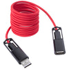 Koozie Group Red All-Over Braided Long Cable Extender