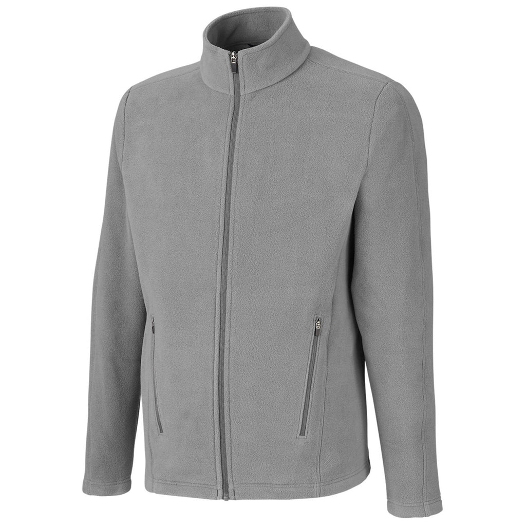 Devon & Jones Men's Graphite CrownLux Performance Fleece Full-Zip