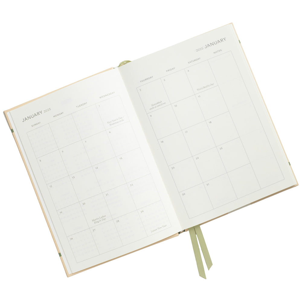 Papier Yellow Demi Calendar Year Planner