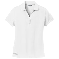 Eddie Bauer Women's White Cotton Pique Polo
