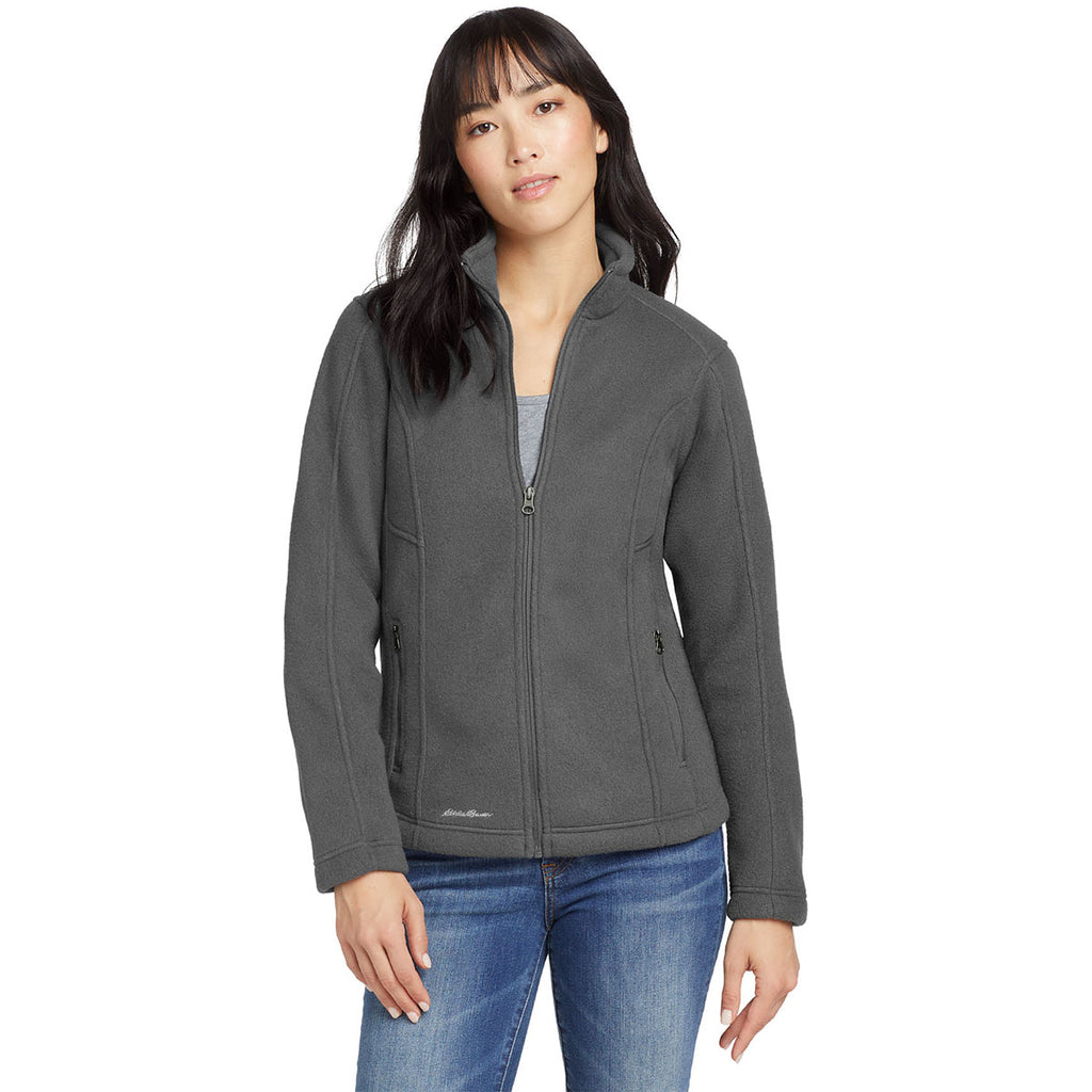 Eddie Bauer Women's Grey Steel Full-Zip Fleece Jacket