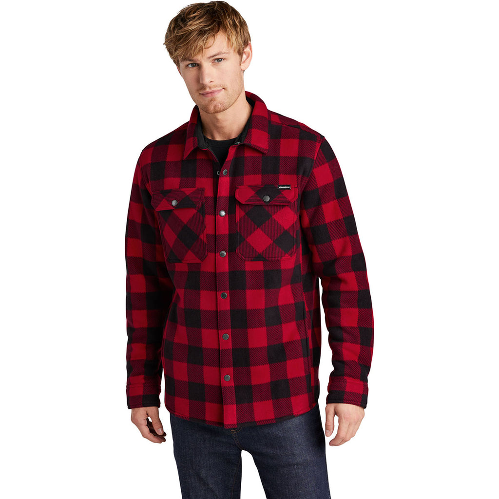 Eddie Bauer Men's Radish/ Black Woodland Shirt Jacket