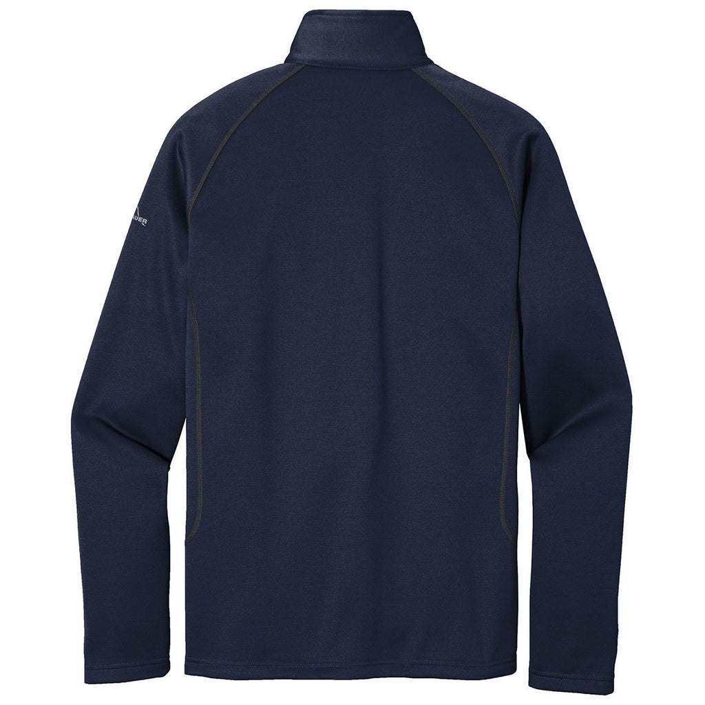 Eddie Bauer Men's River Blue Smooth Fleece Base Layer Full-Zip