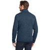 Eddie Bauer Men's River Blue Heather Sweater Fleece Quarter Zip