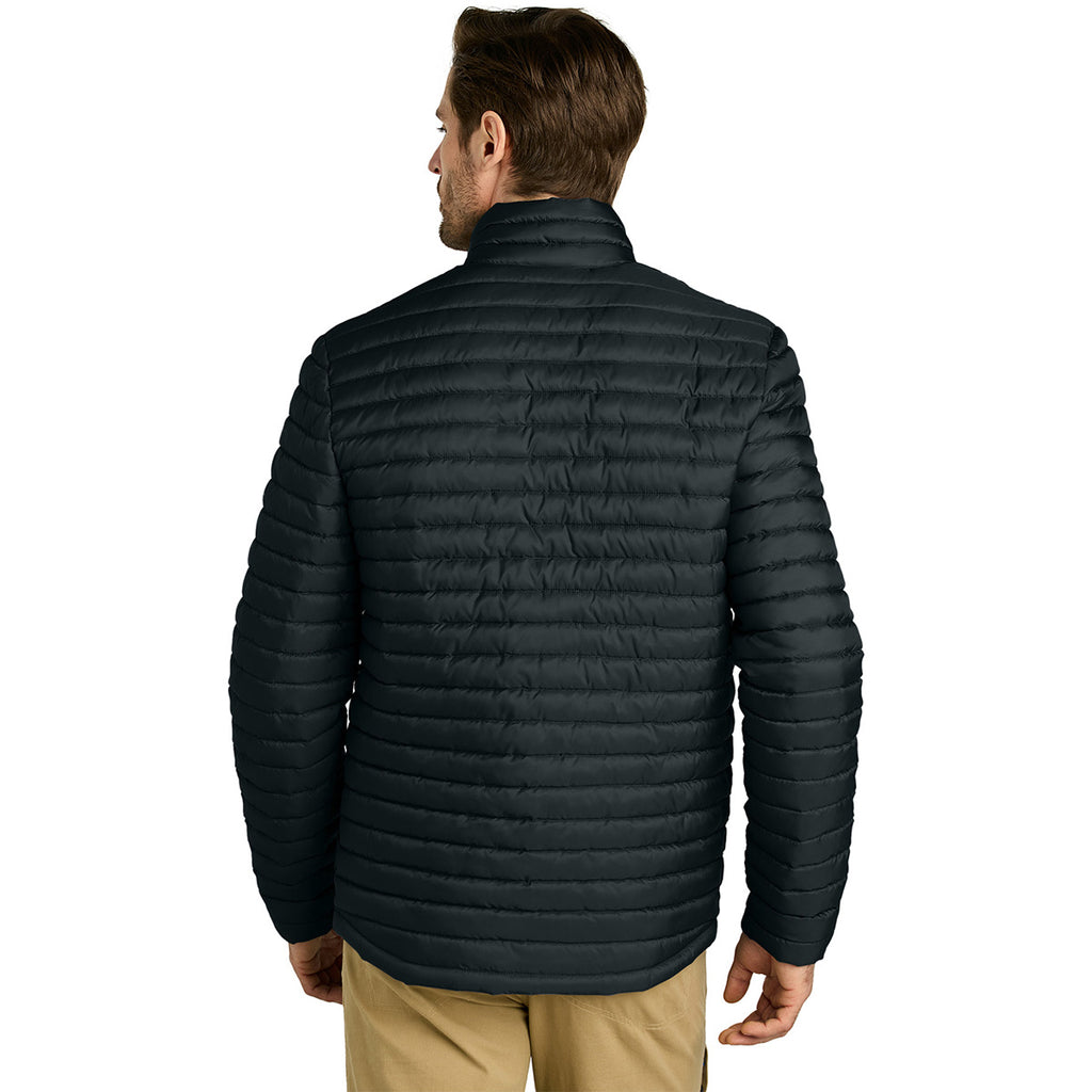 Eddie Bauer Men's Black Packable Quilted Full-Zip