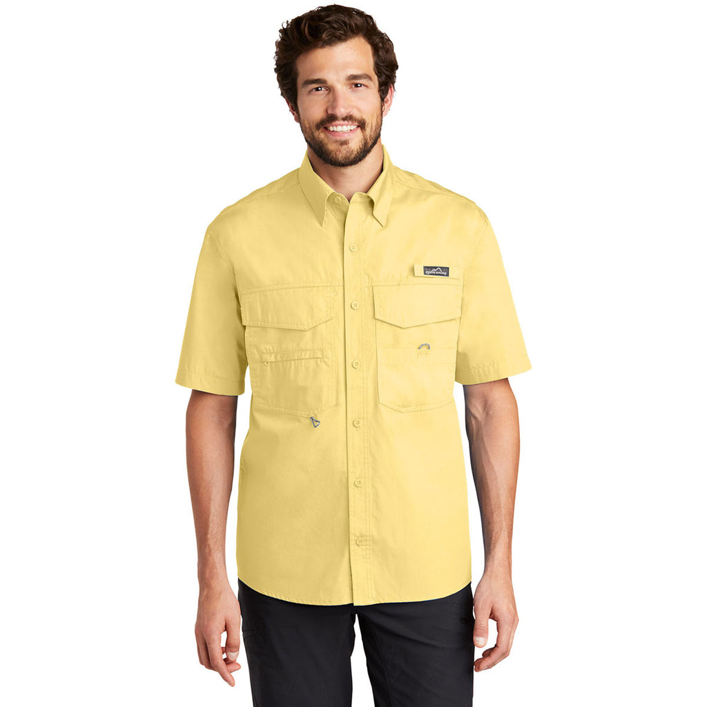 Eddie Bauer Men's Goldenrod Yellow S/S Fishing Shirt