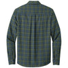 Eddie Bauer Men's Soft Olive Plaid Long Sleeve Favorite Flannel Plaid Shirt